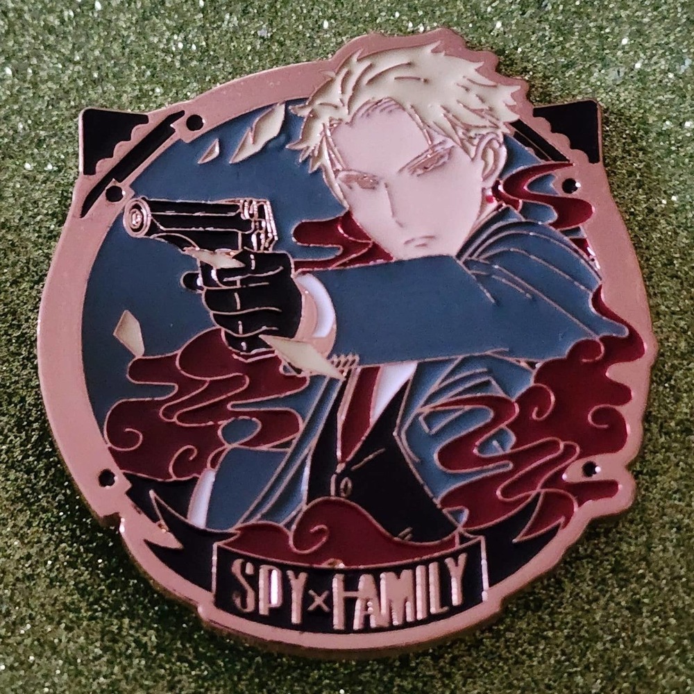 3/$20 Loid Forger Spy x Family Anime Large Enamel Pin